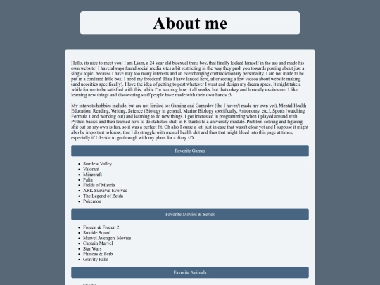 aboutme screenshot