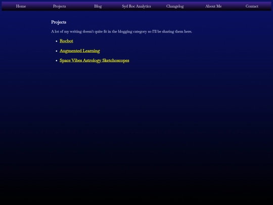 projects screenshot