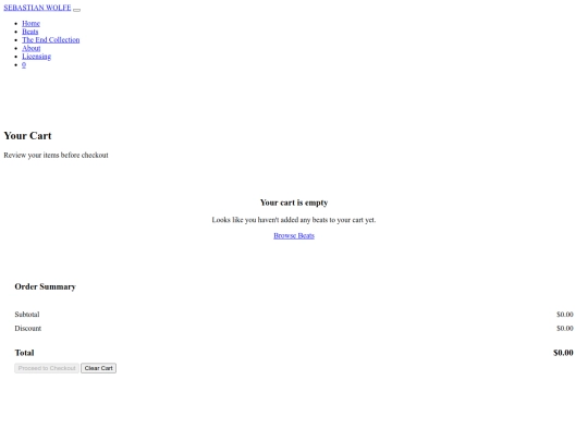 Pages/cart screenshot