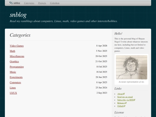 categories screenshot