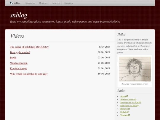 categories/videos screenshot