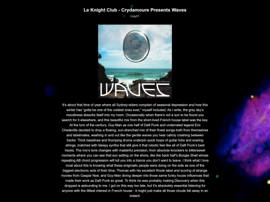 tr-909/posts/LeKnightClub - CrydamourePresentsWaves screenshot