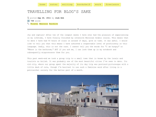 notes/2011/travelling-for-blogs-sake screenshot