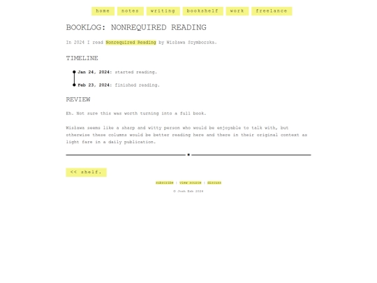 shelf/wislawa-szymborska/nonrequired-reading screenshot