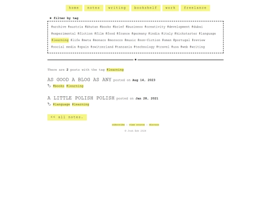 tags/learning screenshot