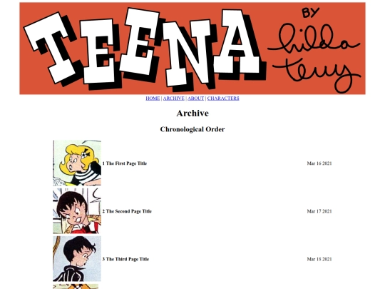 webcomic template/archive screenshot