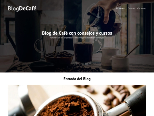 Pagina_cafe/entrada screenshot