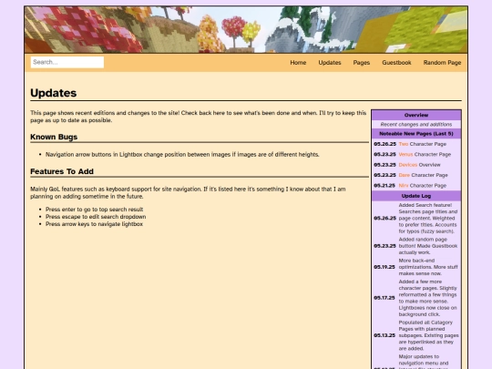 updates screenshot