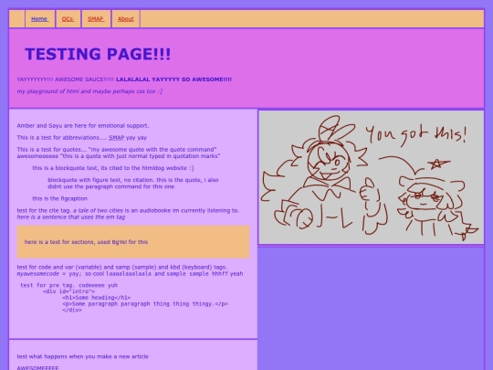 pages/TestingPage screenshot
