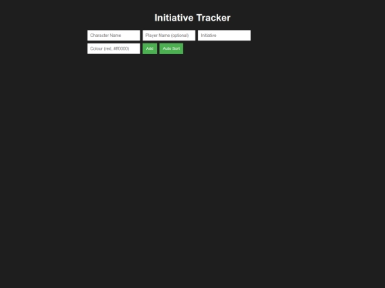 Initiative screenshot