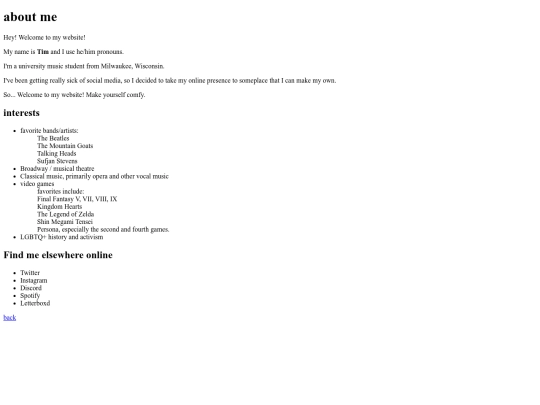 aboutme screenshot