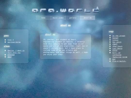 about-me screenshot