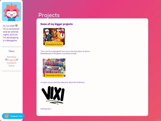 projects screenshot