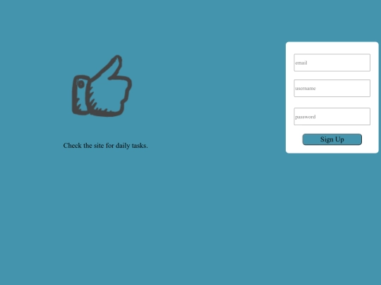 signup screenshot