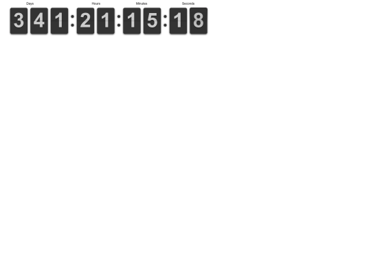 flipclock/examples/countdown-from-new-years screenshot
