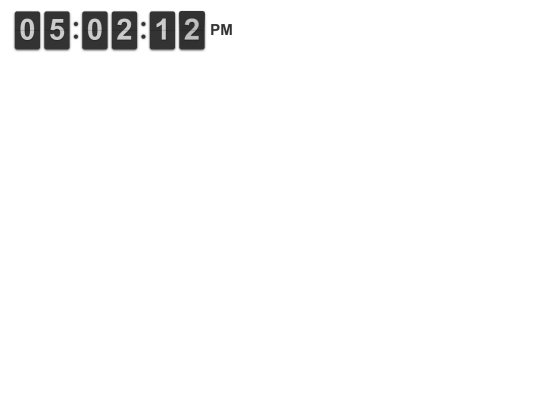 flipclock/examples/twelve-hour-clock-custom-time screenshot