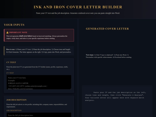 Tools/CoverNoteGenerator screenshot