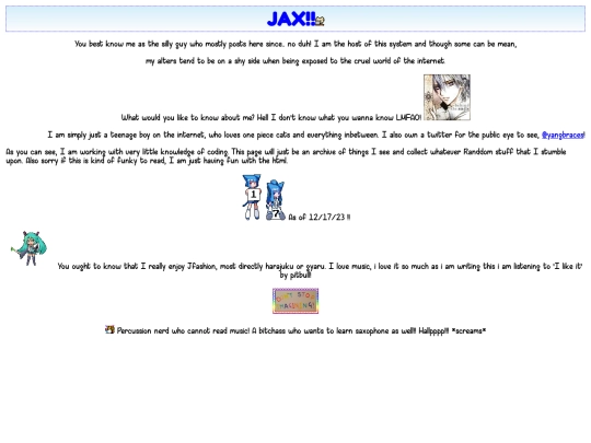 system directory/Jax screenshot