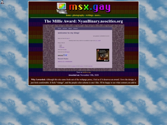 awards/nyan screenshot