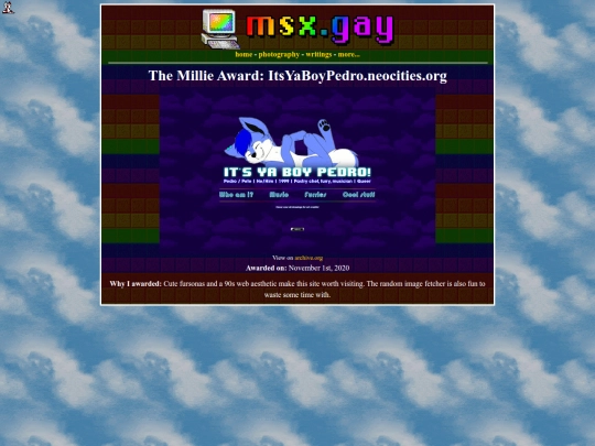 awards/pedro screenshot