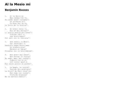 Kantoj/A/Al_la_Mesio_mi screenshot