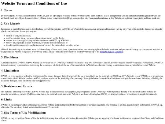 terms screenshot