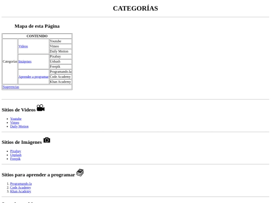 categorias screenshot