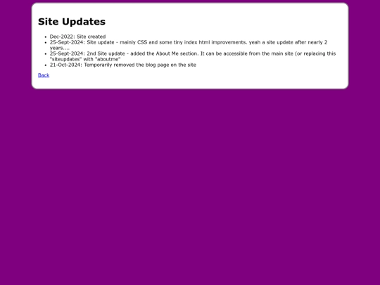 siteupdates screenshot
