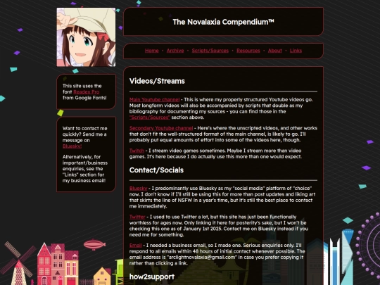 links screenshot