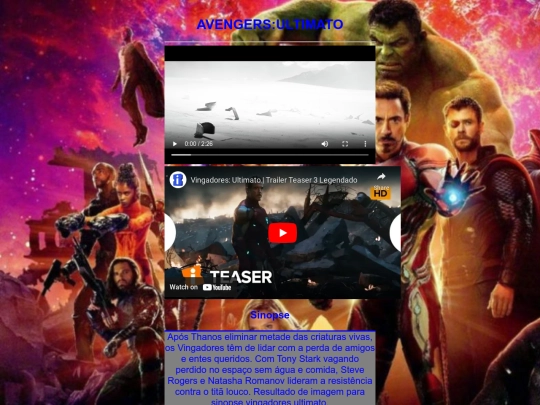 Aulas/HTML/Vingadores screenshot