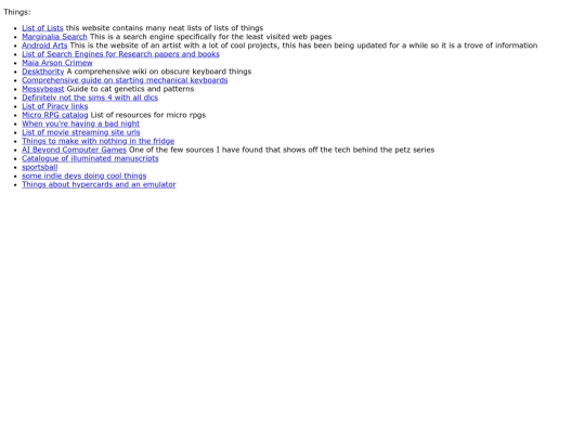 lists screenshot