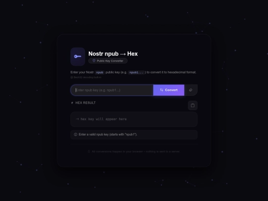 nostr-key-converter screenshot