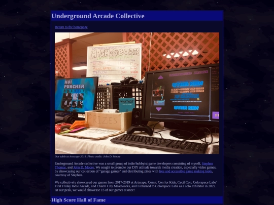undergroundArcade screenshot