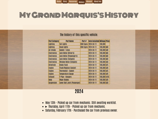 history screenshot