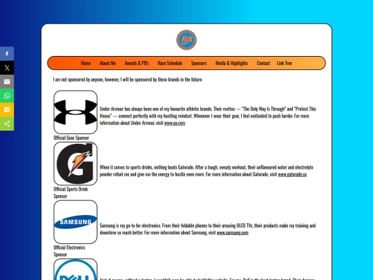 Sponsors screenshot