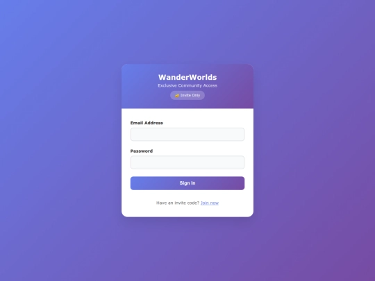 login screenshot