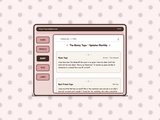 diary screenshot
