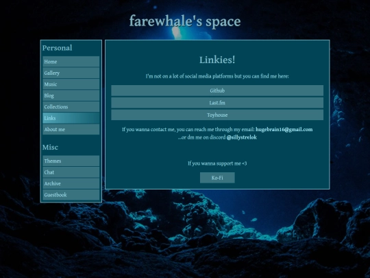 links screenshot