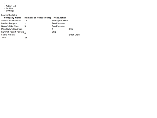 table screenshot