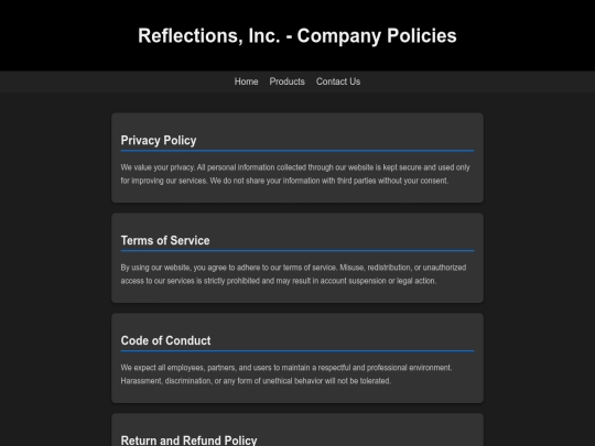 policy screenshot