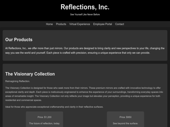 products screenshot