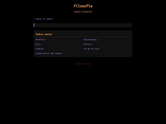 philosophy screenshot