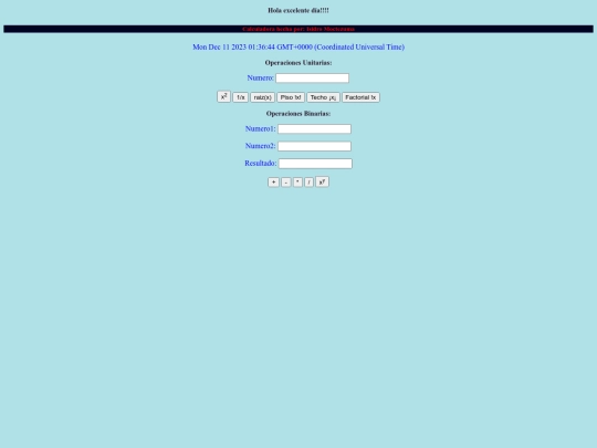 CalculadoraCompletaJQ screenshot