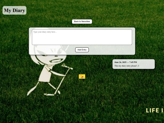 diary screenshot