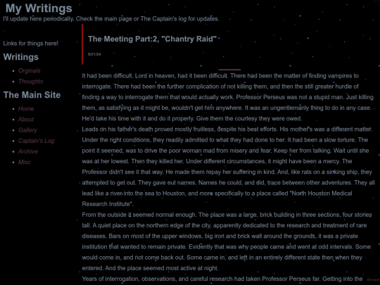 Writings screenshot