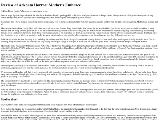 Reviews/ArkhamHorrorME screenshot