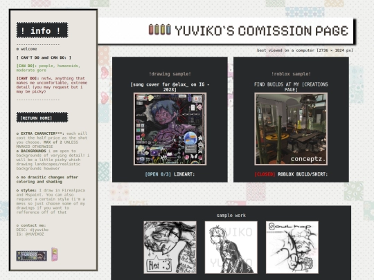 comissions screenshot