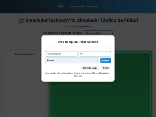 SimuladorTacticoSV screenshot