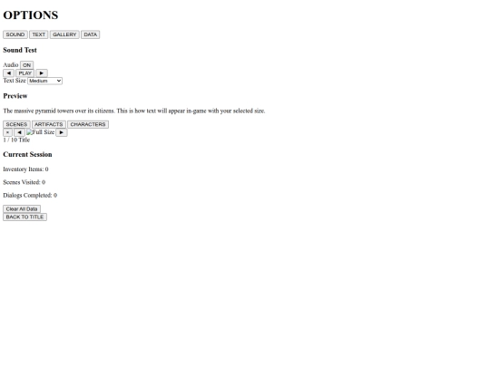 options screenshot