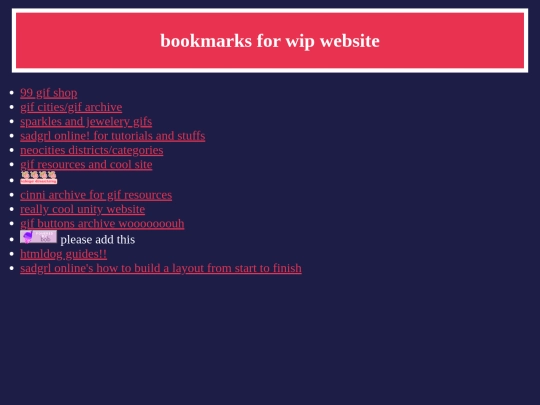 bookmarks screenshot